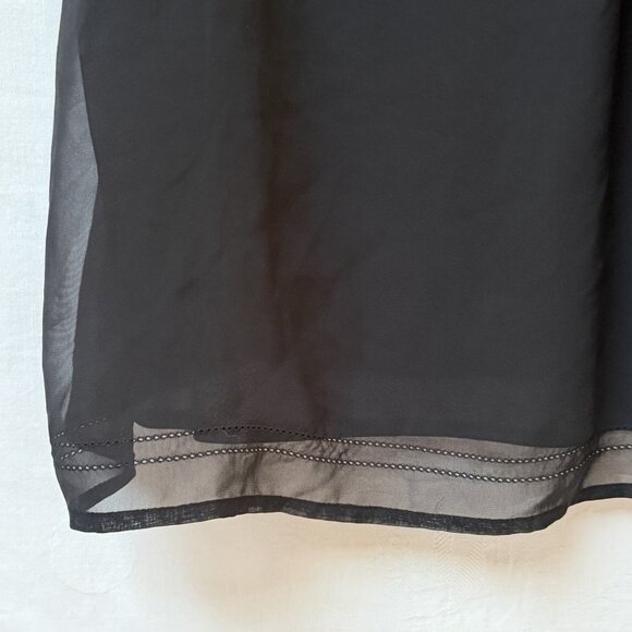 90s Y2K Vintage Express Cami Top Womens Small Black Chiffon Whimsy Sheer Fairy - Picture 4 of 11